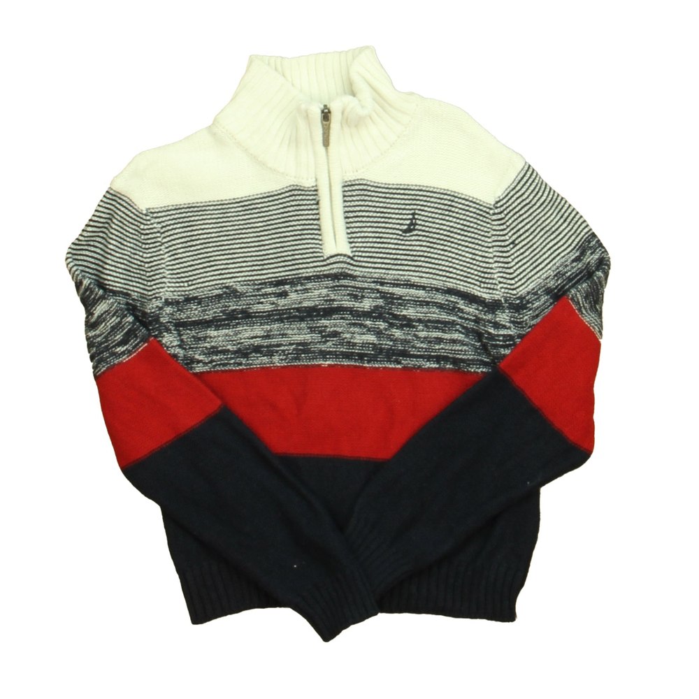 Nautica Boys Ivory | Red | Navy Sweater 7805885022268