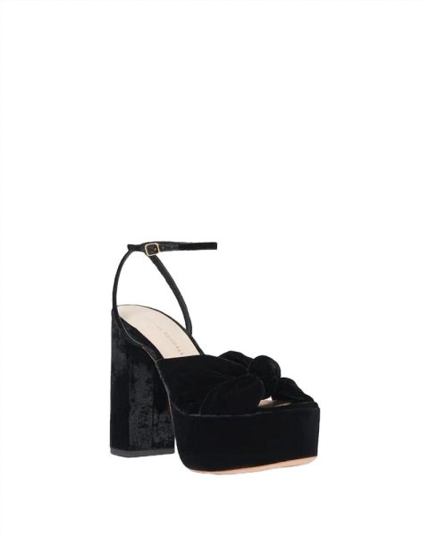 Roz Knot Platform Sandal In Black 7705938034748