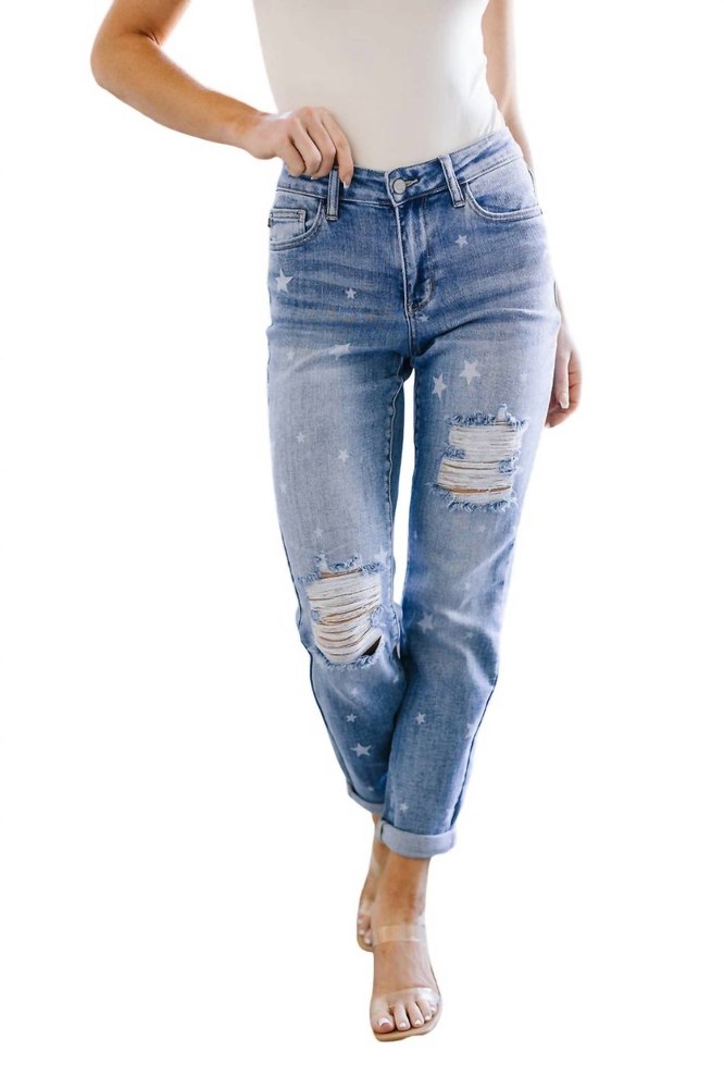 Star Crossed Boyfriend Jeans In Medium Wash 7705947537468