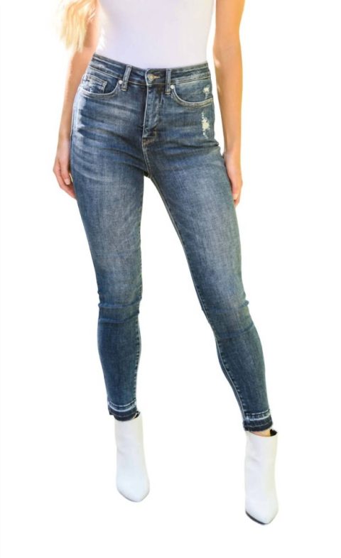 Hi-Waisted Tummy Control Jeans In Dark Wash 7705975881788
