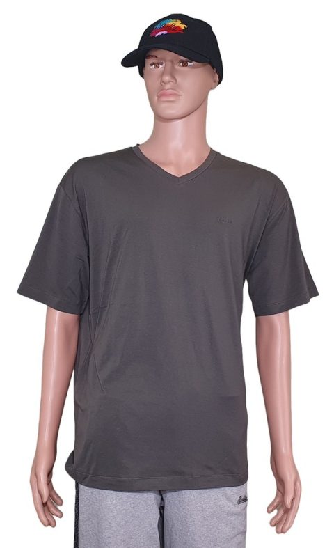 Bally 6301169 Men’s Forest Green Cotton V-Neck Logo T-Shirt 7705980567612