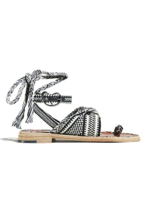 Women’s Lorena Sandal In Ivory – Black 7705993445436