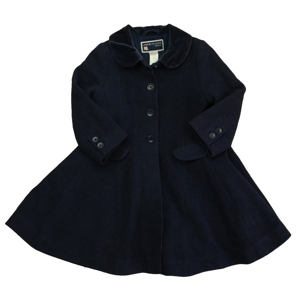 Janie and Jack Girls Navy Winter Coat 7805907238972
