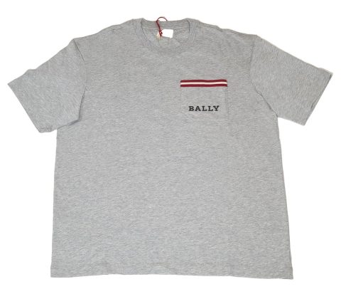 Bally 6233730 Men’s Grey 100% Cotton Pocket T-Shirt 7706020446268