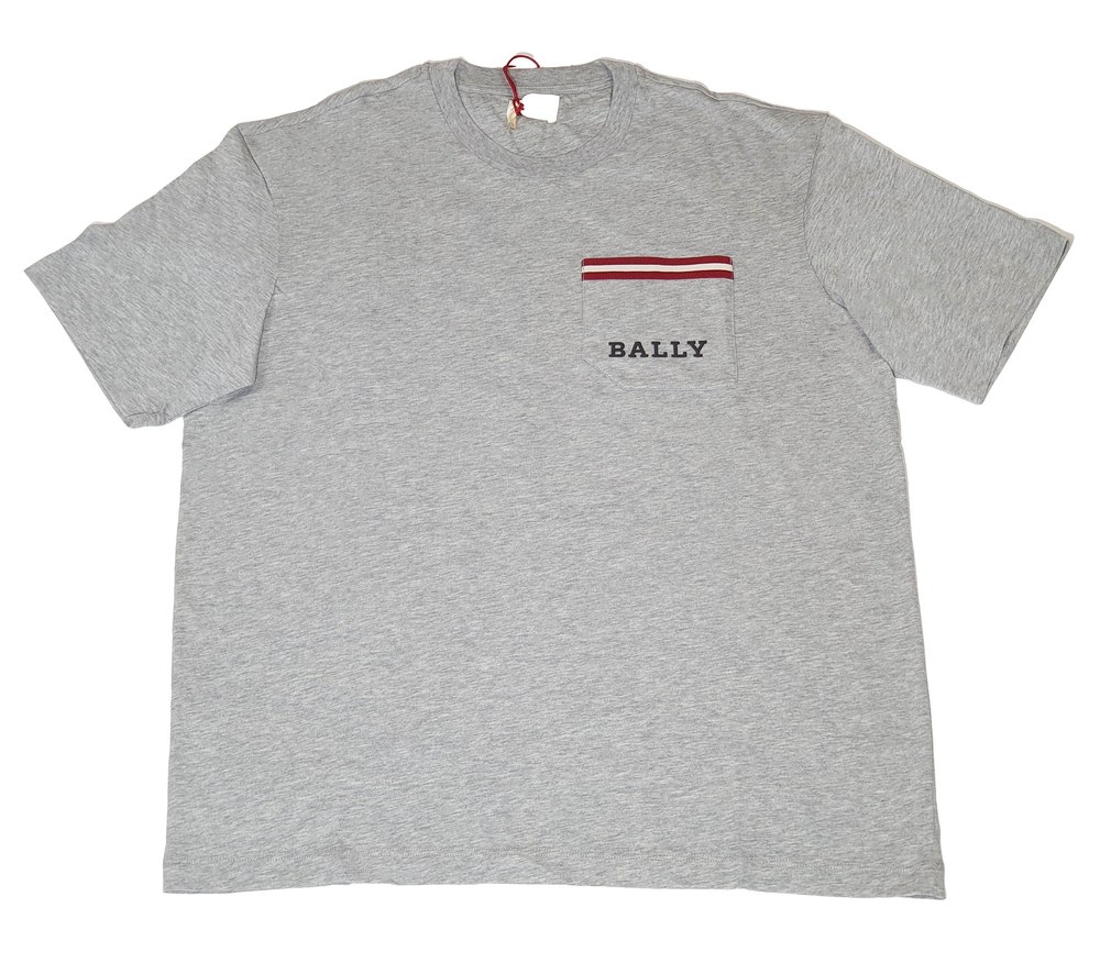 Bally 6233730 Men’s Grey 100% Cotton Pocket T-Shirt 7706020446268