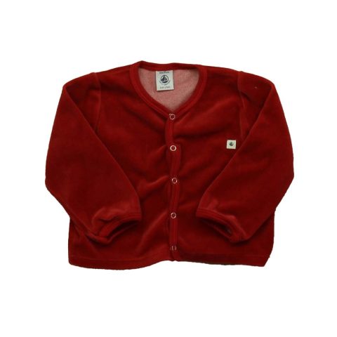 Petit Bateau Girls Red Cardigan 7805909991484