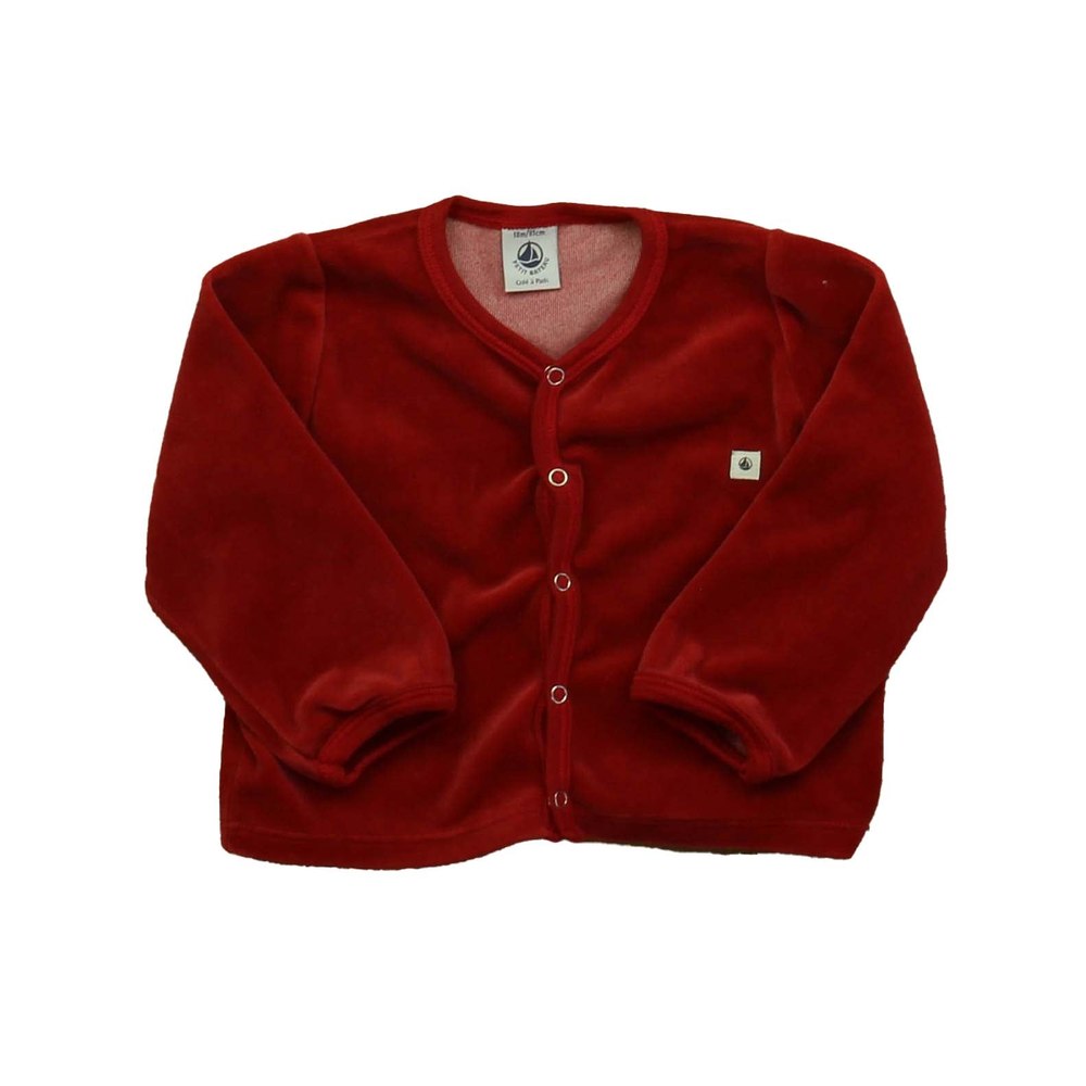 Petit Bateau Girls Red Cardigan 7805909991484