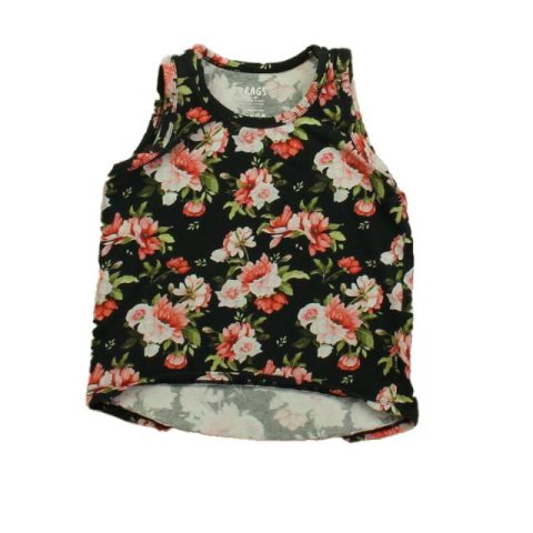 Rags Girls Black Floral Tank Top 7805910057020