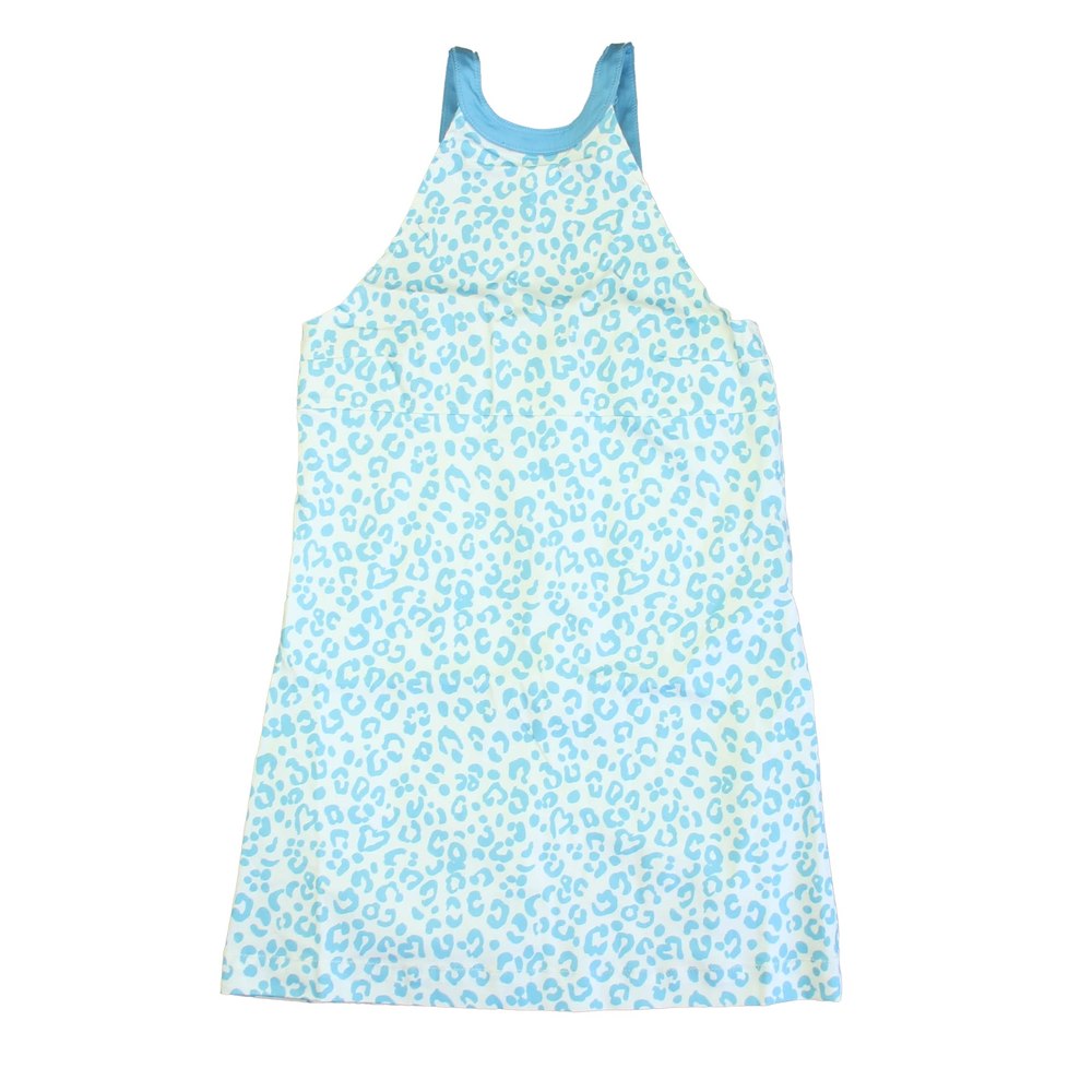 Classic Prep Girls Robbins Egg Leopard Dot Dress 7805912350780