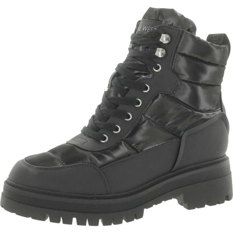 Quilted Faux Fur Lined Combat & Lace-up Boots