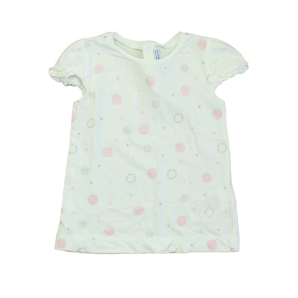 Mayoral Girls White | Pink | Silver Short Sleeve Shirt 7805916512316