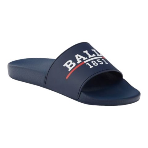 Bally Samuel Men’s 6238703 Ink Rubber Pool Slide Sandals