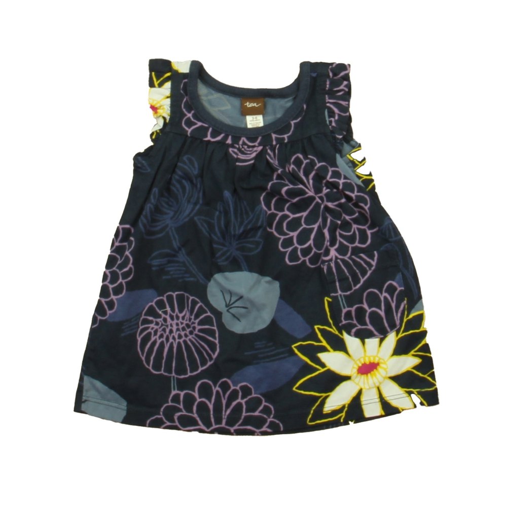 Tea Girls Navy Floral Dress 7805921460284