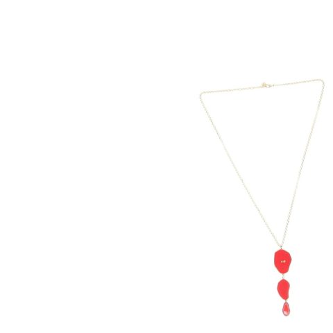 Swarovski Long Pendant Necklace in Red Crystal
