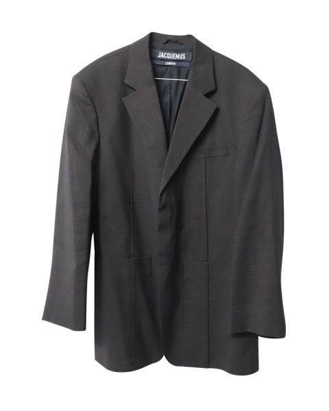 Jacquemus La Veste D’Homme Blazer in Black Hemp