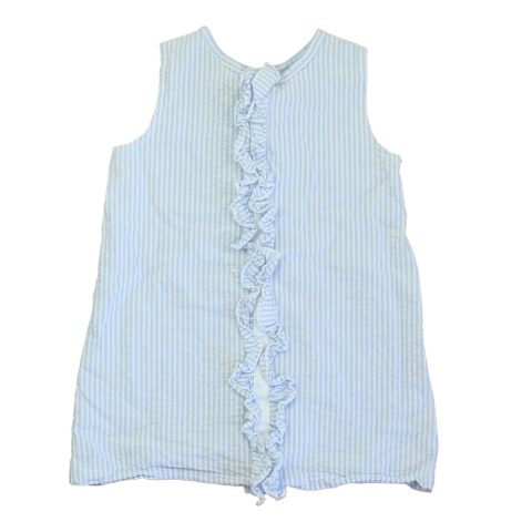 The Groovy Gator Girls Blue | White Seersucker Dress 7805924606012