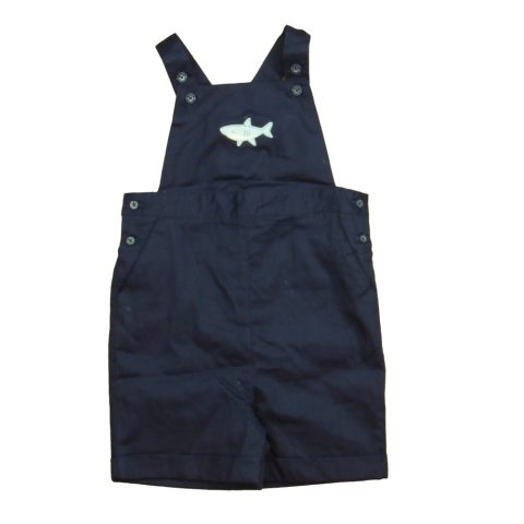 Janie and Jack Boys Navy Shark Romper 7805926539324