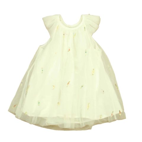 Velveteen Girls White | Gold Flecks Dress 7805929226300