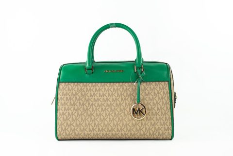 Michael Kors Travel Medium Palmetto Signature Duffle Crossbody Bag Women’s Purse