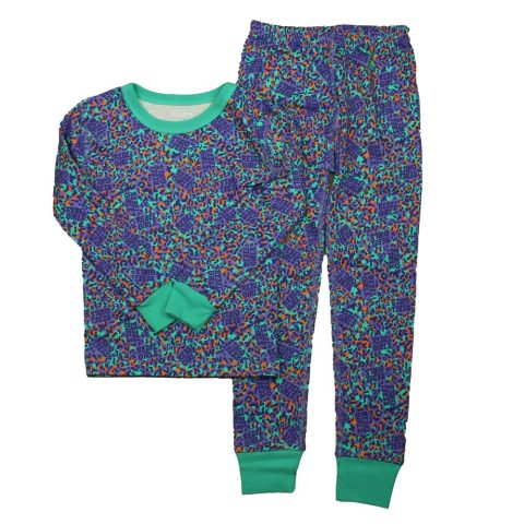 Mightly Girls Purple Leopard 2-piece Pajamas 7805936336956