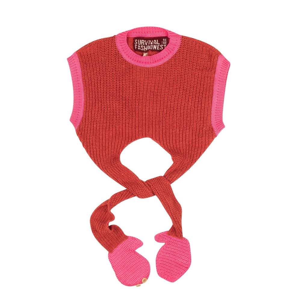 Survival Of The Fashionest Hug Cropped Vest – Pink