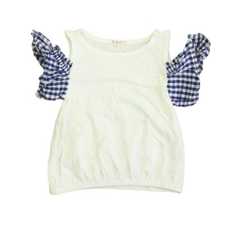 Crewcuts Girls White | Blue T-Shirt 7805938925628