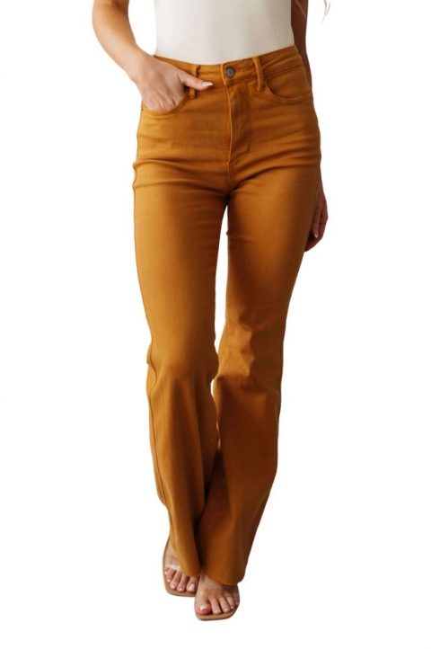 High Rise Control Top Flare Jeans In Marigold 7706219085884