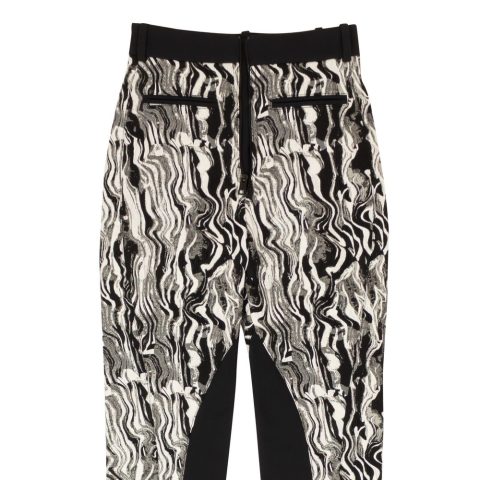 Black & White Damaged Tapestry Pants