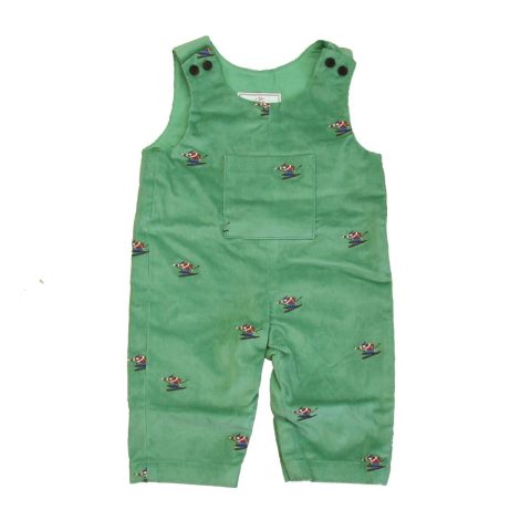 Classic Prep Boys Frosty Spruce with Skiier Romper 7805948493884