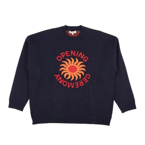 Opening Ceremony Sun Logo Collegiate Sweater – Navy