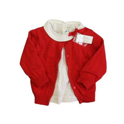 Jacadi Girls Red | Ivory Cardigan 7805951148092