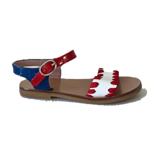 Jacadi Girls Red | White | Blue Sandals 7805953114172