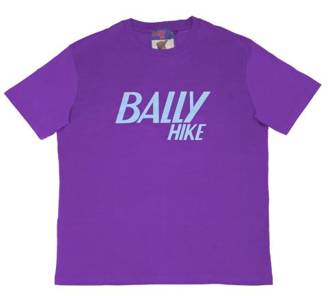 Bally 6238609 Men’s Hike Purple Cotton Logo T-Shirt 7706227736636