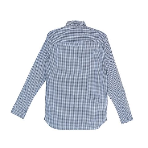 Navy/White Checkered/Box Long Sleeve Shirt