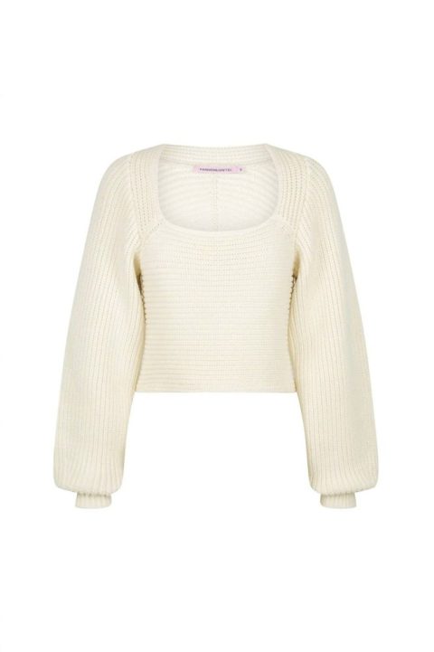 Women’s Bruna Ribbed Sweater In Ivory