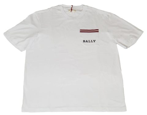 Bally 6233732 Men’s Bone 100% Cotton Pocket T-Shirt 7706229768252