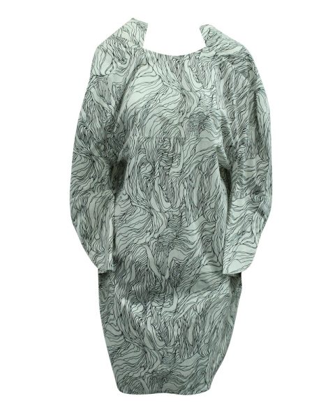 Marni Abstract Print Dress in Black and White Cotton 7833632112700