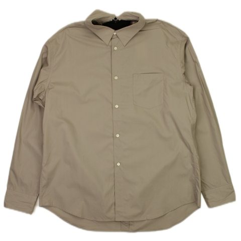GRAY BACK SLIT OPEN SHIRT