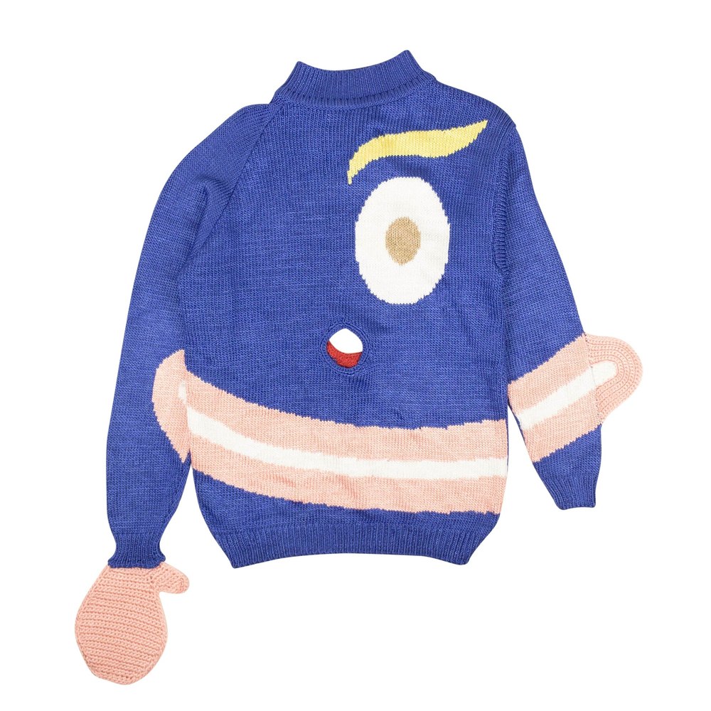 Survival Of The Fashionest Puzzle Pullover Sweater – Blue