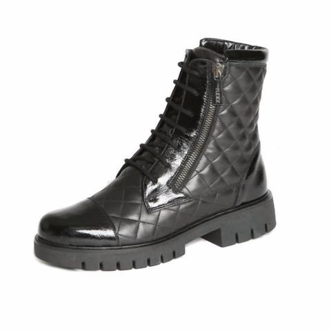 Women’s Granger Quilted Leather Boot In Black 7706230587452