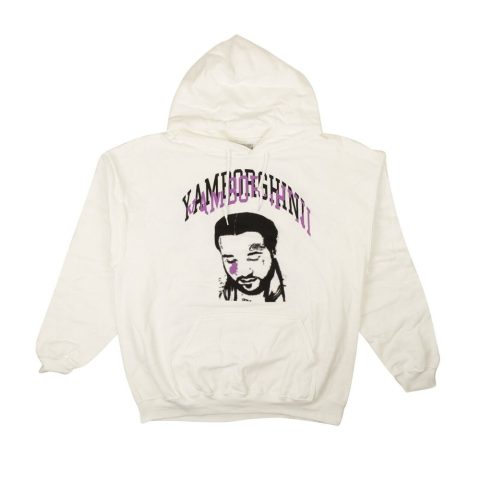 White YAMS DAY Icon Face Hoodie