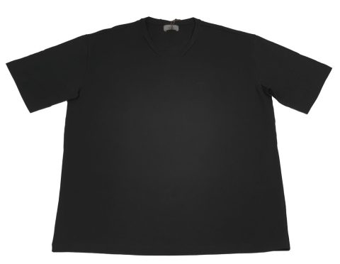 Bally 6301170 Men’s Black Cotton V-Neck Logo T-Shirt 7707561033788