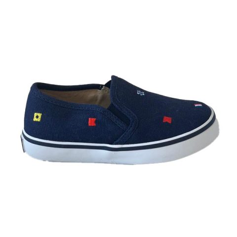 Janie and Jack Boys Navy Flags Sneakers 7805970055228