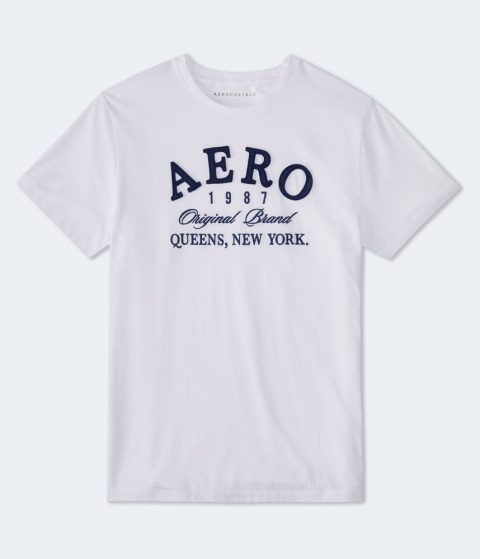 Aeropostale Queens Ny Appliqué Graphic Tee 7833650561084