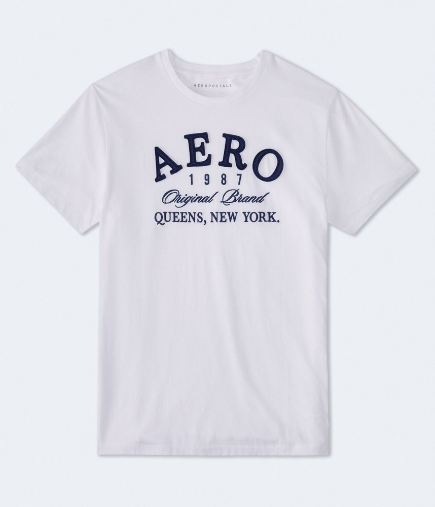 Aeropostale Queens Ny Appliqué Graphic Tee 7833650561084