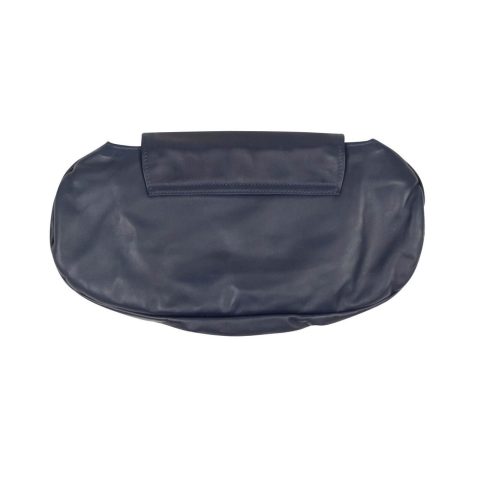 Damaged Navy Blue Leather Clutch Bag