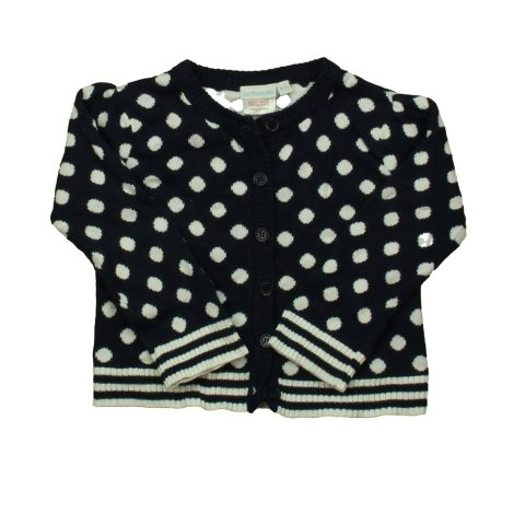 JoJo Maman Bebe Girls Navy Polka Dots Cardigan 7805976051772