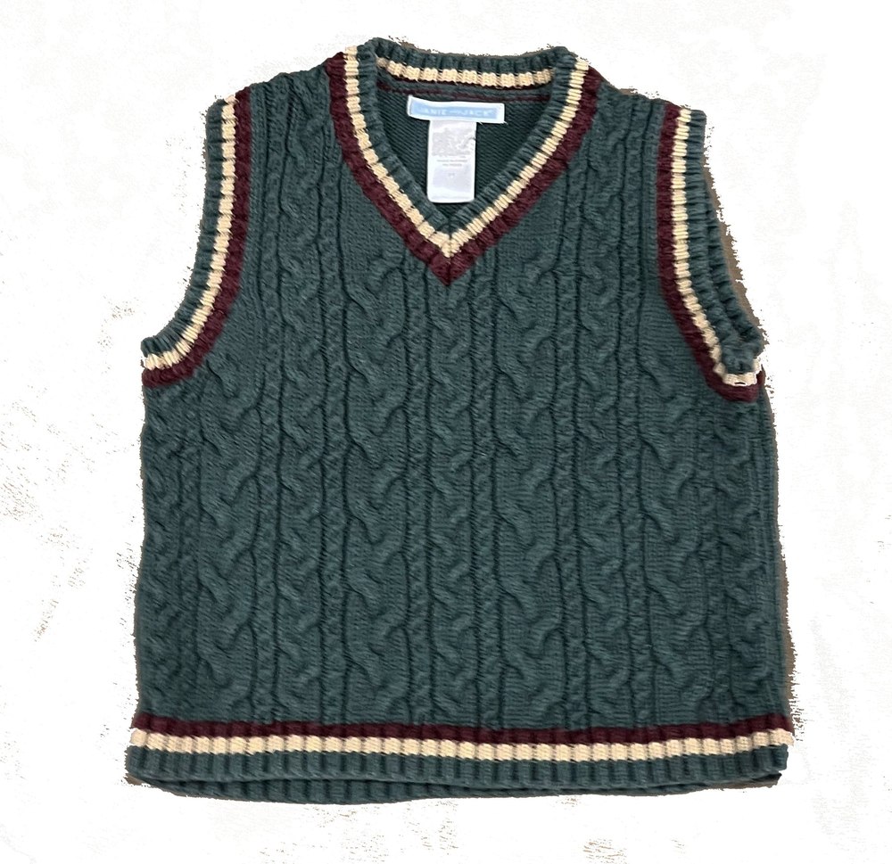 Janie and Jack Boys Green Sweater Vest 7805974577212