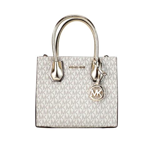 Michael Kors Mercer Medium Pale Signature PVC Messenger Crossbody Women’s Bag