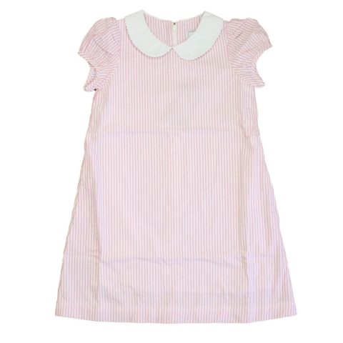 Classic Prep Girls Pink Seersucker Dress 7805978411068